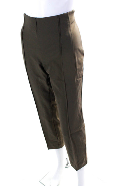 Lafayette 148 New York Womens Zip Darted Slip-On Tapered Dress Pants Tan Size 8