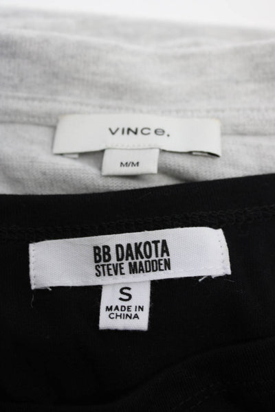 Vince BB Dakota Women's Crewneck Long Sleeves Blouse Gray Size M Lot 2