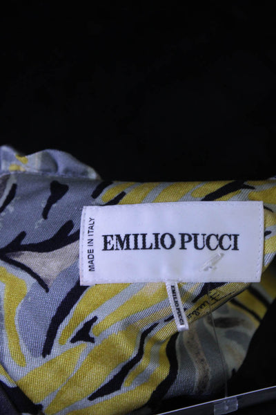 Emilio Pucci Womens Silk Jersey Ruched Long Sleeve Sheath Dress Beige Size 10