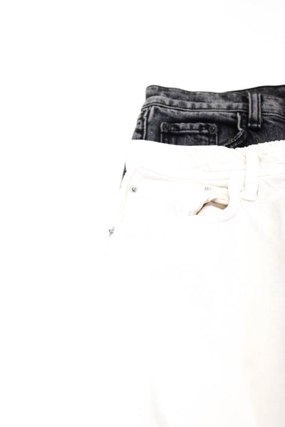 Rag & Bone Womens Straight Leg Jogger Jeans Black White Size 24 Extra Small Lot