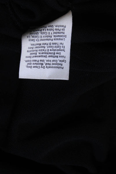 DKNY Womens Sleeveless V Neck Knee Length Knit Sheath Dress Black Size Large