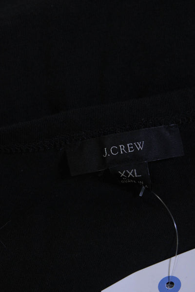 J Crew Womens Scoop Neck Knee Length Boxy Tank Dress Black Cotton Size 2XL