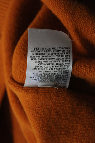Anya Hindmarch For Uniqlo Womens Crew Neck Eyes Sweater Orange Wool Size Large