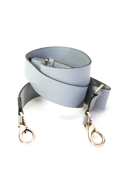Anya Hindmarch Womens Gray Silver Tone Leather Handbag Strap