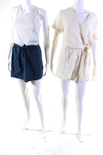 Monrow Women's Scoop Neck Sleeveless Drop Waist Mini Dress Gray Size S Lot 2