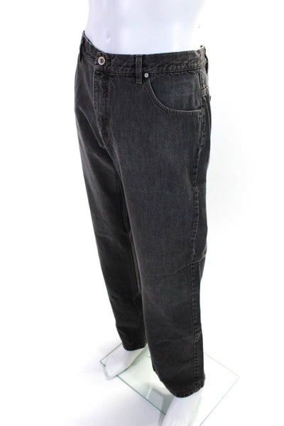 Alberto Mens Gray Cotton Straight Leg Denim Jeans Size 54