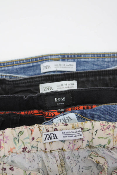 Zara Boss Hugo Boss Girls Wide Straight Skinny Leg Jeans Pants 9-10 13-14 Lot 5