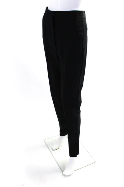 Sportmax Womens Hook & Eye Buttoned Zipped Darted Skinny Leg Pants Black Size 6