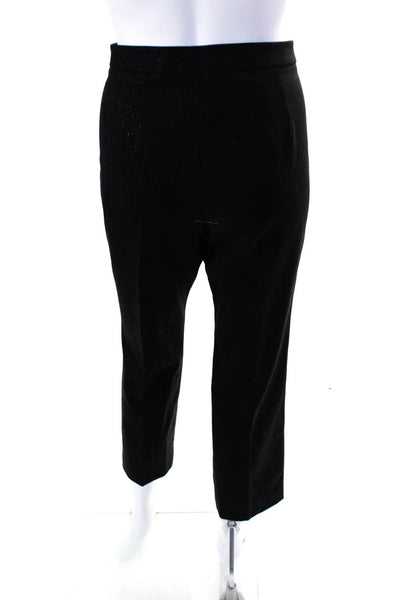 Cop Copine Womens Glitter Print Hook & Eye Flat Front Tapered Pants Black Size M