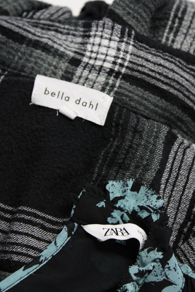 Bella Dahl Zara Womens Floral Plaid Print Maxi Dresses Black Size S M Lot 2