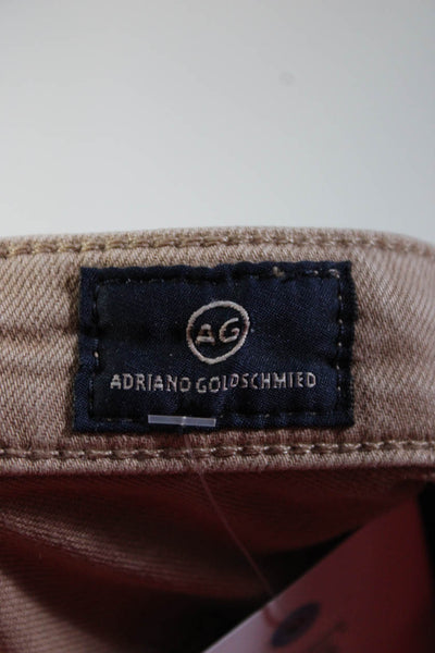 AG Adriano Goldschmied Womens Zip Up Legging Ankle Skinny Jeans Brown Size 29