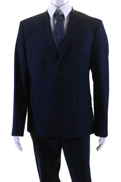 The Kooples Mens Navy Wool Two Button Long Sleeve Blazer Pants Suit Set Size FR