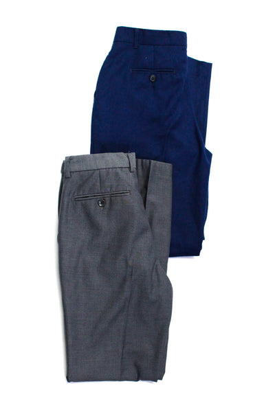 Calvin Klein Fouger Boys Pleated Straight Leg Dress Pants Gray Blue 16 20 Lot 2