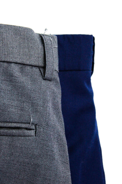 Calvin Klein Fouger Boys Pleated Straight Leg Dress Pants Gray Blue 16 20 Lot 2