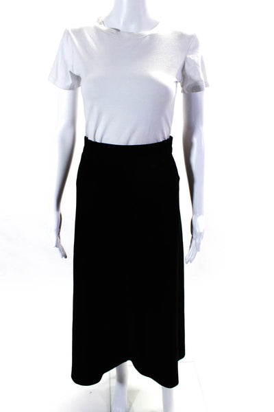 Celina's Womens Zipped Darted Textured A-Line Maxi Skirt Black Size EUR44