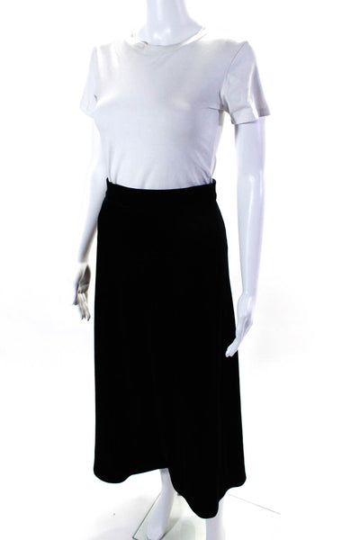 Celina's Womens Zipped Darted Textured A-Line Maxi Skirt Black Size EUR44