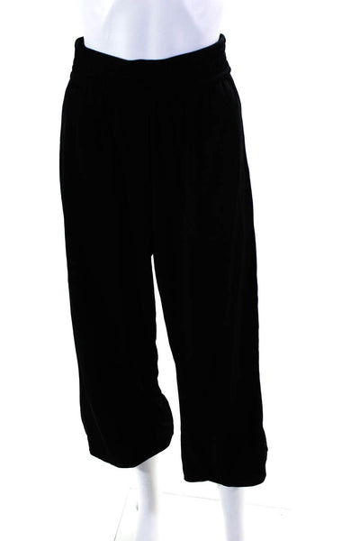 Tory Burch Womens Elastic Waist Scrunch Hem Casual Trousers Pants Black Size 2