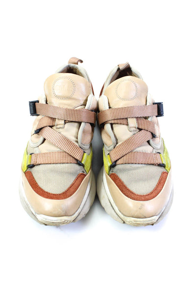 Chloe Womens Nude Terracotta Platform Athletics Sneakers Shoes Size 9