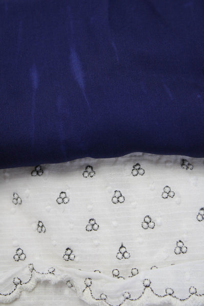 Velvet by Graham & Spencer Womens Satin Tank Top Knit Blouse White Medium Lot 2
