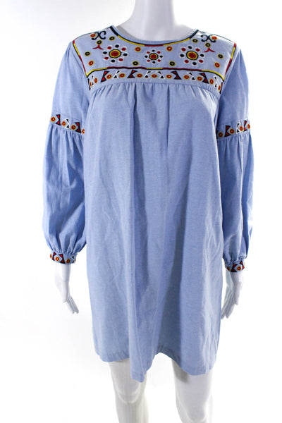 English Factory Michael Stars Womens Embroidered Shirt Dresses Blue Medium Lot 2