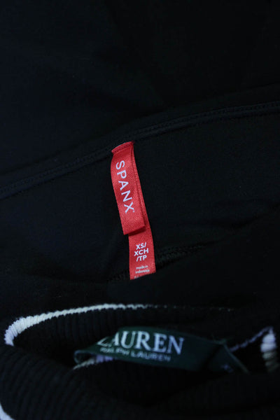 Lauren Ralph Lauren Spanx Women's Striped Turtleneck Blouse Black Size XS, Lot 2