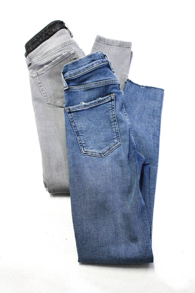 Agolde Etienne Marcel Womens Cotton Skinny Leg Jeans Blue Gray Size 23 24 Lot 2