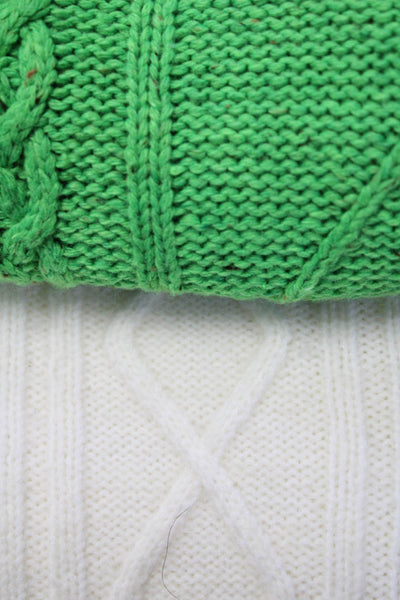 Sanctuary Women's Long Sleeve Cable-Knit Turtleneck Sweater Green Size L M Lot 2