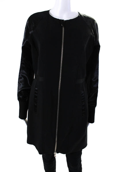 Tatras Womens Double Zip Long Sleeve Mid Length Bomber Style Jacket Black Size L
