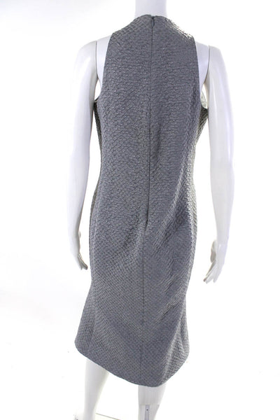 Jesus & Antonio Estrada Women's Halter Neck Textured Sheath Dress Gray Size L