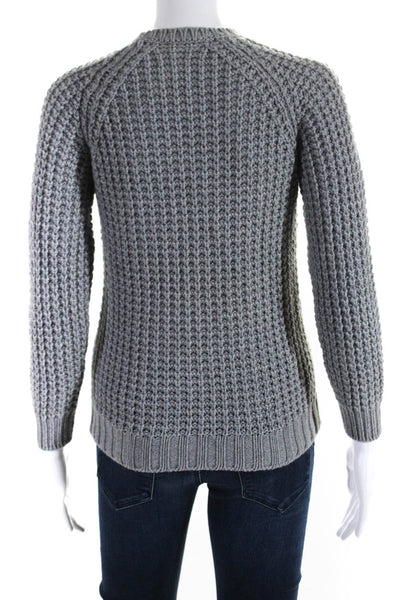 Trussardi Women's Crewneck Long Sleeves Pullover Sweater Gray Size 10