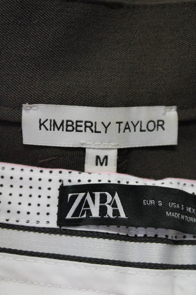 Zara Kimberly Taylor Womens Pleated Straight Leg Dress Pants Pink Size S M Lot 2