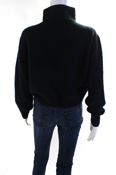 Scotch & Soda Women's Mock Neck Long Sleeves Pullover Sweater Navy Blue Size S