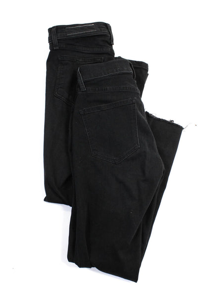 Rag & Bone Women's Midrise Three Pockets Skinny Denim Pant Black Size 25 Lot 2