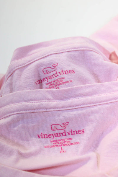 Vineyard Vines Girls Long Sleeve Sequin Embellished T-shirt Pink Size L XL Lot 3
