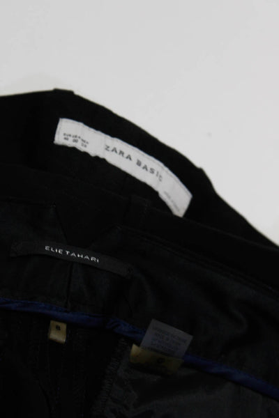Elie Tahari Zara Basic Womens Pinstripe Print Dress Trousers Black Size 8 Lot 2