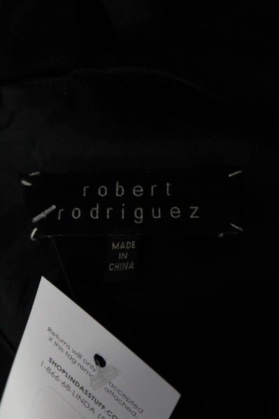 Robert Rodriguez Womens Black Ruched V-Neck Sleeveless Bodycon Dress Size 8