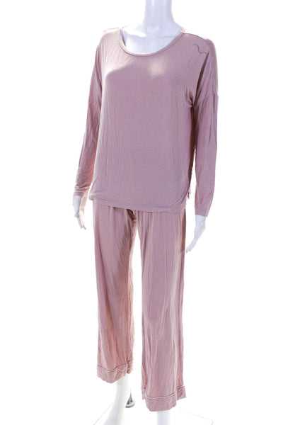 Ugg Womens Long Sleeve Pajama Shirt Pants Set Pink Size Extra Small