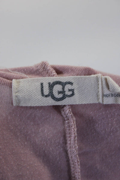 Ugg Womens Long Sleeve Pajama Shirt Pants Set Pink Size Extra Small