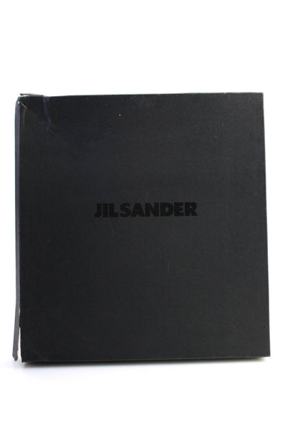 Jil Sander Womens Leather Buckled Platform Heeled Ankle Boots Black Size 5.5