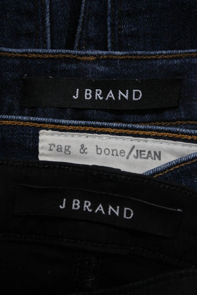 Rag & Bone Jean J Brand Womens Cropped Skinny Jeans Blue Black Size 26 24 Lot 3