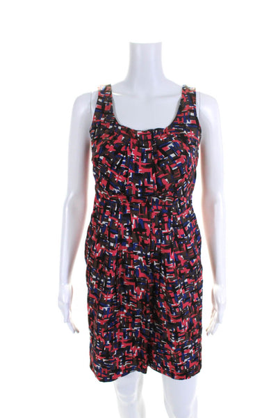 Shoshanna Women's Silk Abstract Print Scoop Neck  Sheath Dress Multicolor Size 0