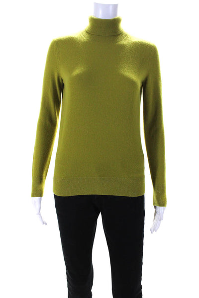 Lafayette 148 New York Womens Cashmere Turtleneck Sweater Green Size Extra Small