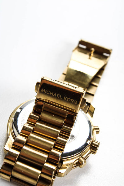 Michael Kors Womens Stainless Steel Coopers Watch Gold