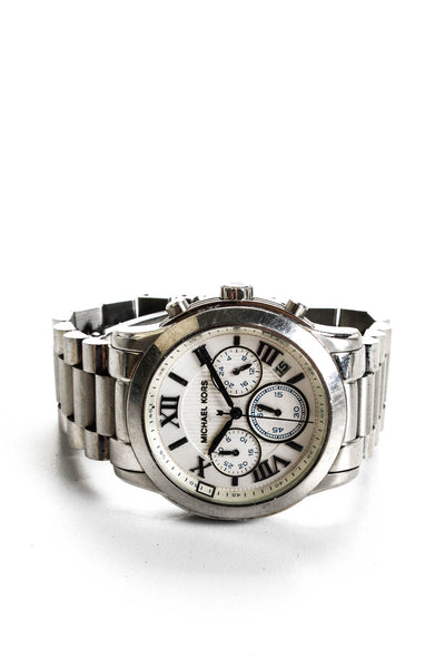 Michael Kors Mens Stainless Steel Cooper Chronograph Watch Silver