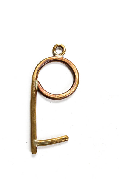 Designer Womens Bronze Tone Metal 6 Key Chain Key Ring