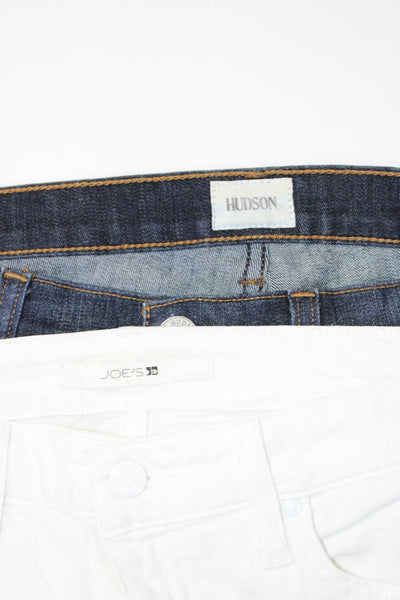 Hudson Joes Womens Skinny Straight Leg Jeans Blue White Size 28 29 Lot 2