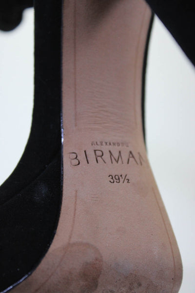 Alexandre Birman Womens Black Suede Ankle Strap Platform Sandals Shoes Size 9.5