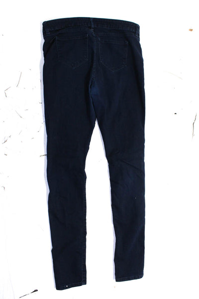 Monfrere Mens Cotton Buttoned Dark Wash Skinny Jeans Blue Size EUR36