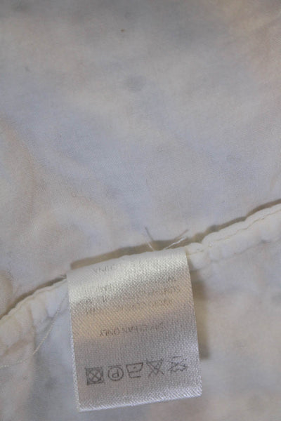 Saloni Womens Cotton Battenberg Lace Bow Tied Zipped Ruffled Dress White Size 6