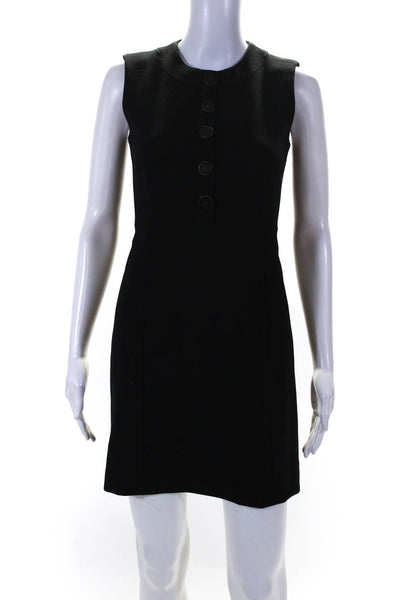 Veronica Beard Womens Woven Sleeveless Knee Length Sheath Dress Black Size 00